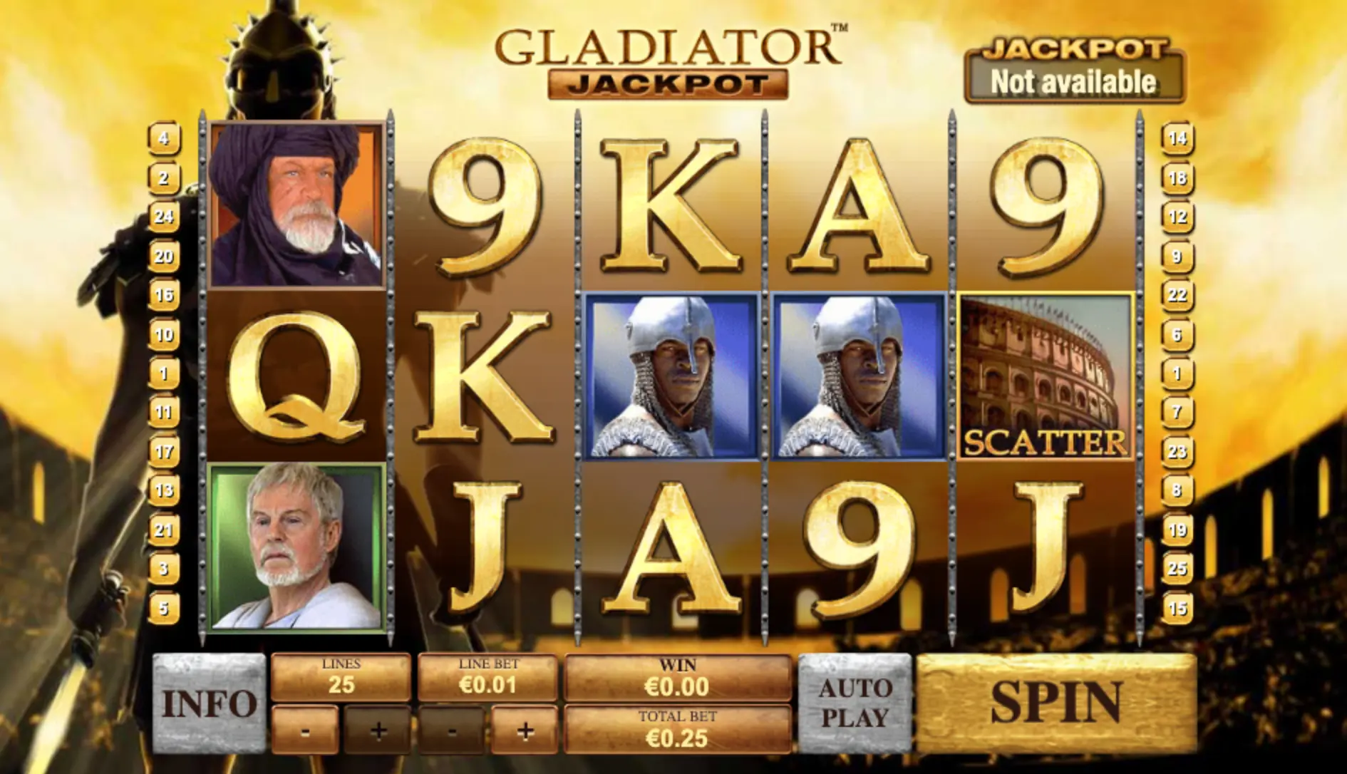 Графика слота Gladiator